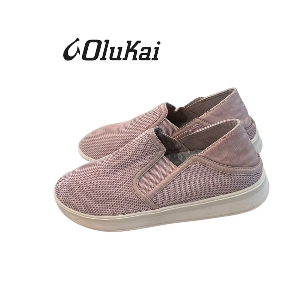 OluKai Ki'ihele Women’s Pink Slip-On Sneakers 8